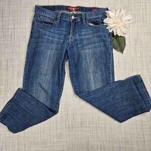 Lucky Brand Sweet N Crop Jeans Women's Size 8/29‎ Dark Blue Mid Rise